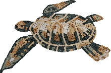 AN529<BR>Sea Turtle Peace Essence Mosaic