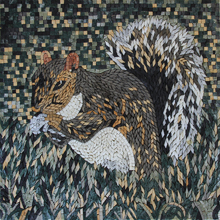 AN690 Squirrel in nature mosaic