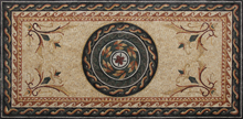 CR30 Waves braids and floral mosaic carpet