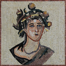 FG101 Greek God Handmade Portrait  Mosaic