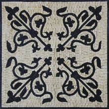 GEO216<BR>Simple Geometrical Floral Touch Mosaic