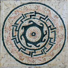 IN482<BR>Greek Motif Geometrical Insert Mosaic