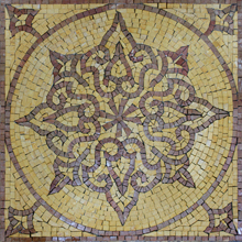IN485<BR>Floral Motif Geometrical Insert Mosaic