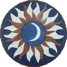 MD1145<BR>Sun and Moon Interlocking Mosaic