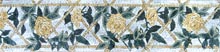 BD259 yellow flowers and leaves mosaic border