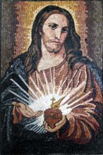 FG499 Sacred Heart of Jesus Christ Mosaic Mosaic