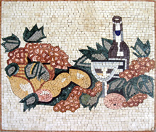 GEO226 fruits and wine illustration backsplash