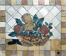 GEO297 fruit bowl stone art mosaic