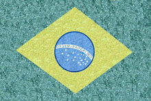 GEO564 Brazil Flag mosaic reproduction