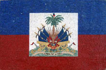 GEO746 Haiti Flag mosaic reproduction