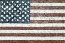 GEO907 USA Flag mosaic reproduction