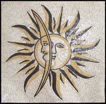 GEO935 The Square Sun and Moon Mosaic