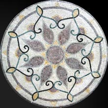 MD10 Grey marble tiles flower Mosaic