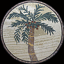 MD103 Palm tree medallion mosaic
