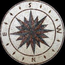 MD112 Compass nautical star mosaic