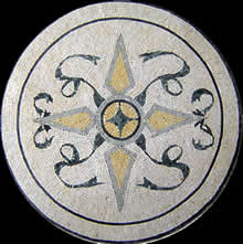 MD14 cream yellow and grey stone art mosaic