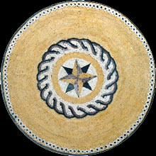 MD154 Compass circular mosaic art