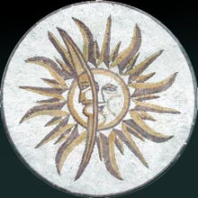 MD25 Sun & moon stone art mosaic