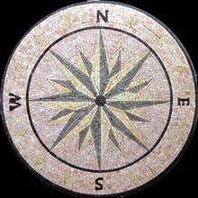 MD27 Compass star marble mosaic