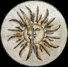 MD280 Sun & moon stone art mosaic