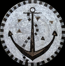 MD288 Anchor design medallion mosaic