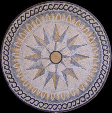 MD30 faded star stone mosaic art