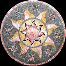 MD303 Sun stars mosaic art medallion