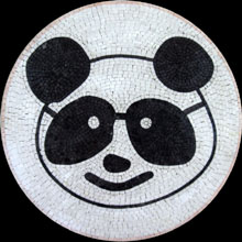 MD384 Panda Head Mosaic Medallion