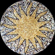MD399 Big sun on dotted background mosaic