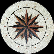 MD490 brick & black compass nautical star