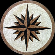 MD53 brick & black compass  star on white background