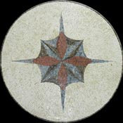 MD1001 compass mosaic art