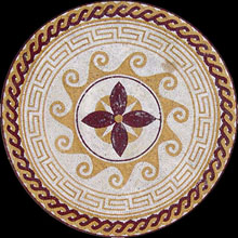 MD775 Flower, waves & keys medallion mosaic