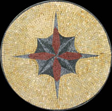 MD1035 Central star design medallion mosaic