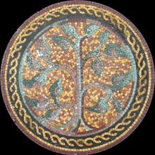 MD1082 colorful tree mosaic art