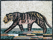 AN102 Walking tiger mosaic