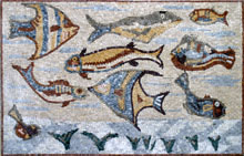 AN105 Ocean life mosaic