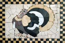 AN108 Peacock tile art mosaic