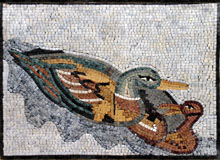 AN132 Mother and baby duck mosaic