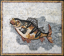 AN133 Swimming fish mosaic