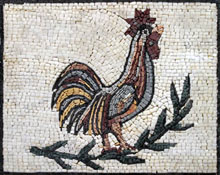 AN14 Colorful rooster mosaic