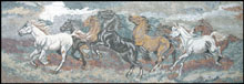 AN160 Rectangular galloping horses mosaic