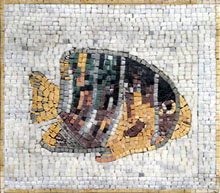 AN17 Big fish on white background mosaic