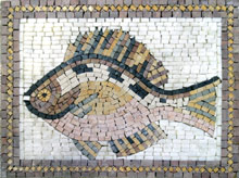 AN172 Light colors fish marble mosaic