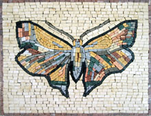 AN195 Beautiful colorful stone mosaic butterfly