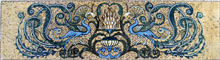 AN227 artistic blue peacock design mosaic
