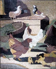AN265 Birds scene marble mosaic