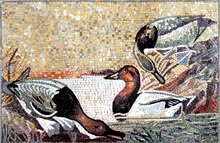 AN313 Beautiful ducks marble mosaic