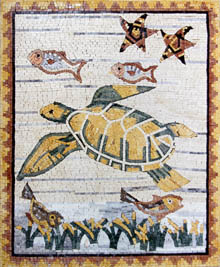 AN339 Ocean life frame mosaic