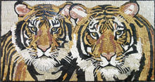 AN346 Two tiger heads mosaic
